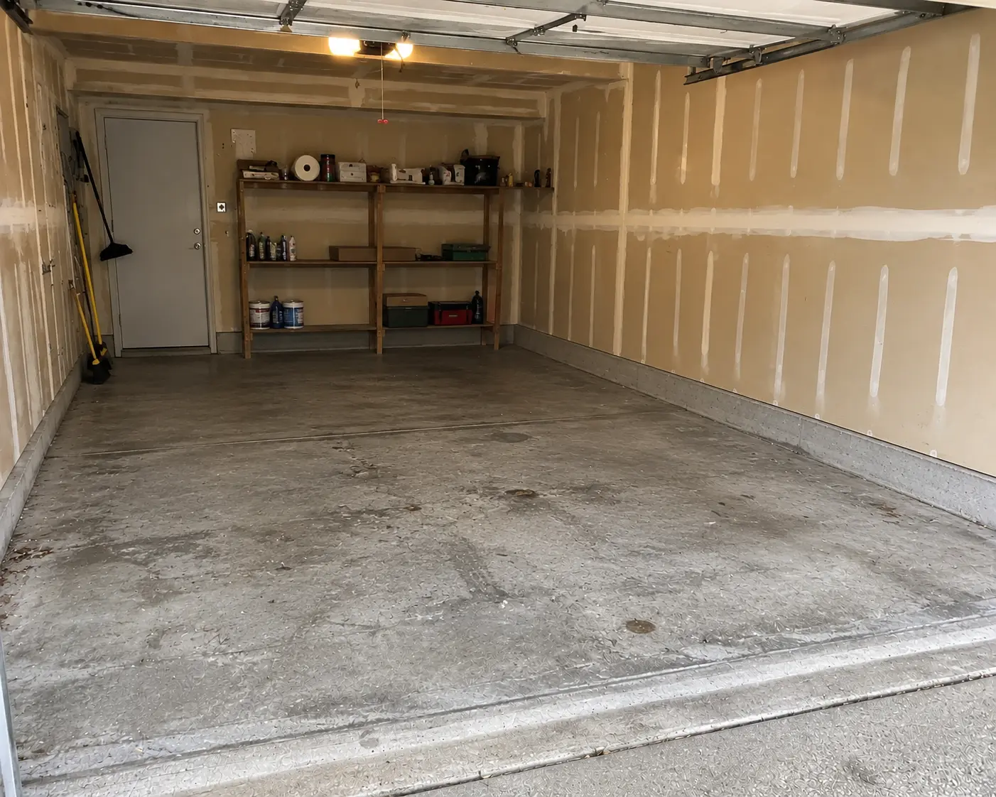 Residential garage after junk removal